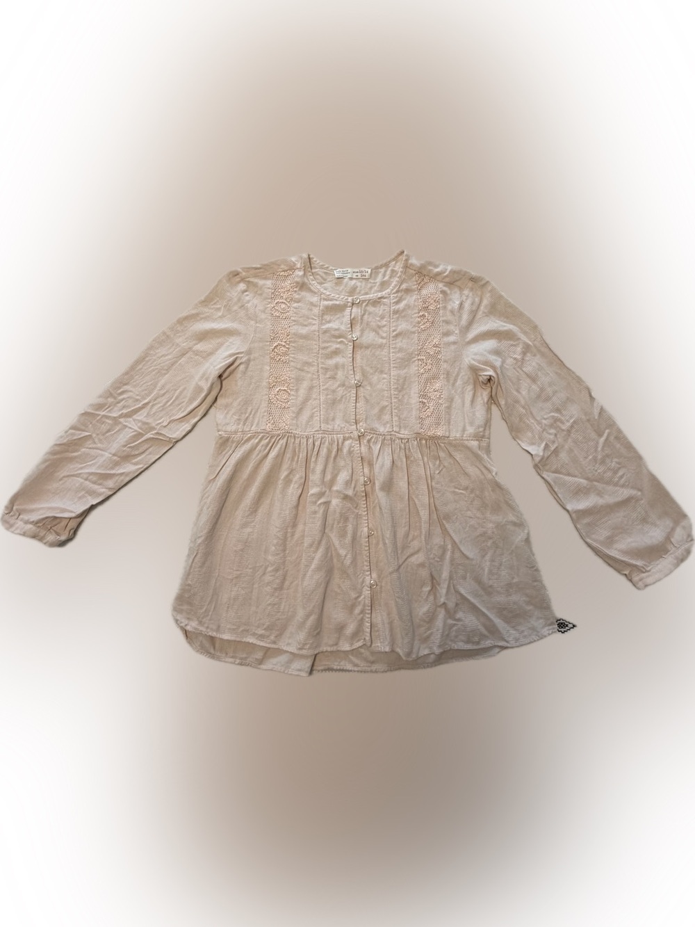 Zara Light Blush Button-Front Sleeveless Top $4/25
